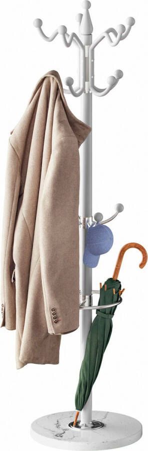 Casaria Kapstok Staand 14 haken Draaibaar 37x37x175cm Wit