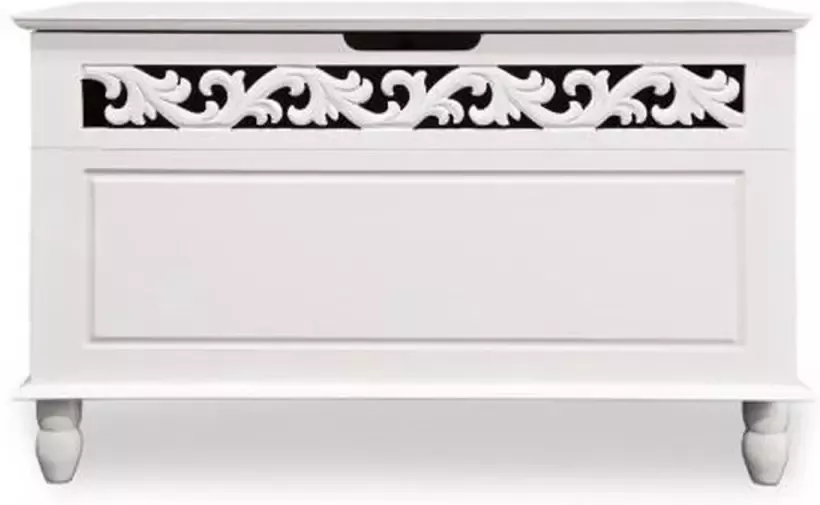 Deuba Casaria Houten Bijzetkast Opbergbox met scharnier deksel 80 x 40 x 48cm max. 100 kg draagvermogen