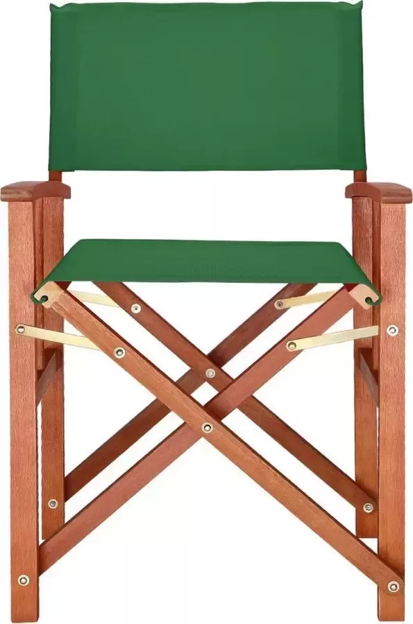 Casaria Regisseursstoel klapstoel vouwstoel groen duurzaam eucalyptushout waterafstotend stof klapstoel - Foto 1