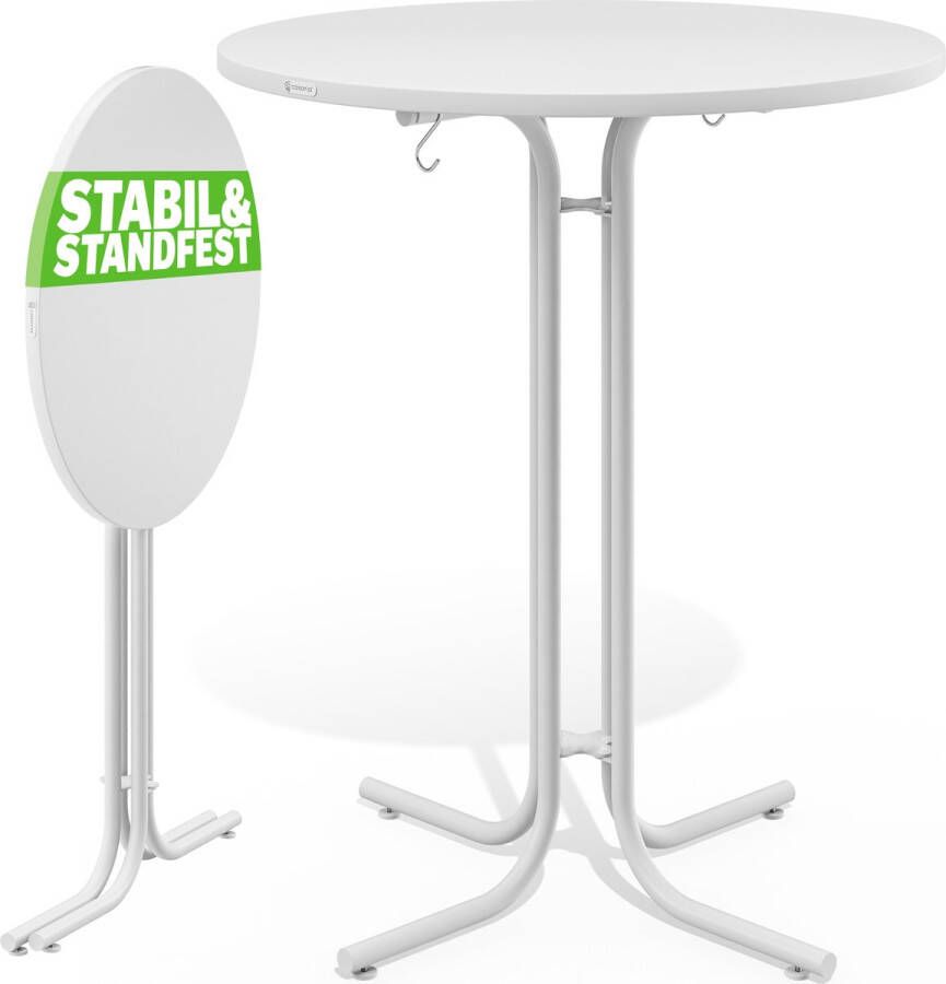 Casaria Statafel 80x110cm Inklapbaar Verstelbare Tafelpoten – Wit