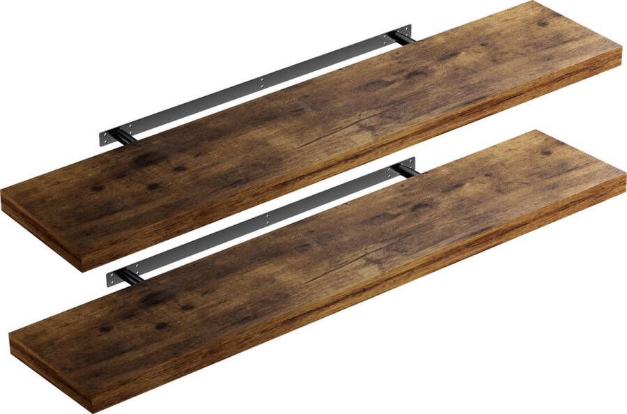 Casaria Wandplank – 2 St. 110 cm 15kg Belastbaar – Donker Eiken