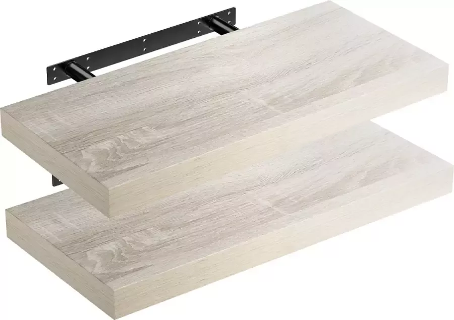 Casaria Wandplank – 2 St. 50 cm 15kg Belastbaar – Eiken