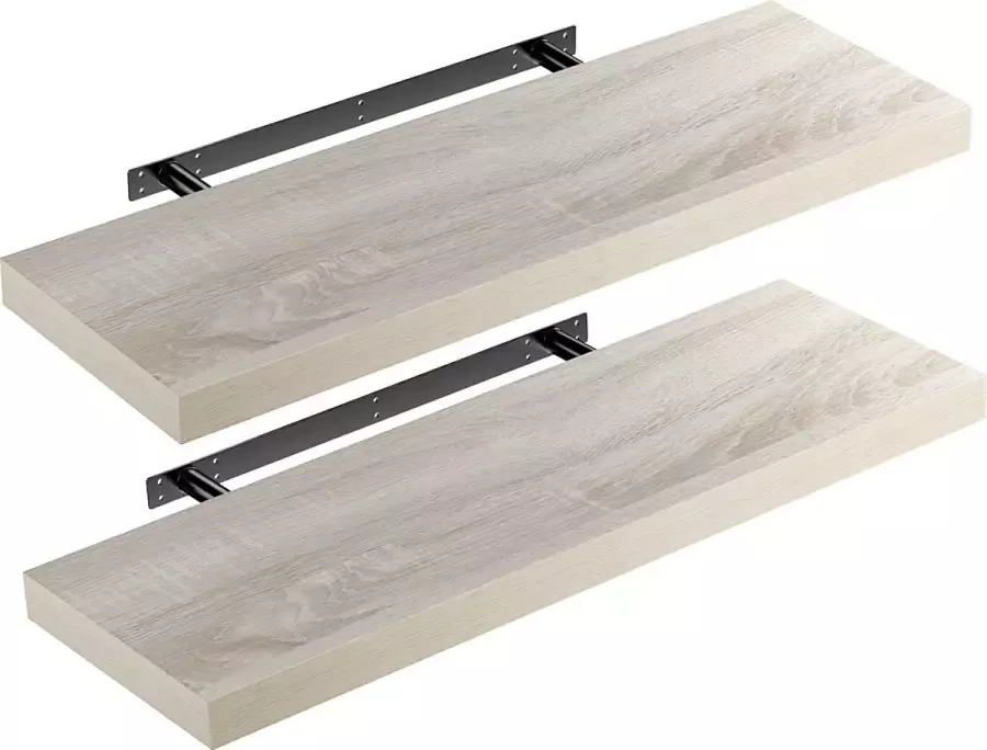 Casaria Wandplank – 2 St. 70 cm 15kg Belastbaar – Eiken
