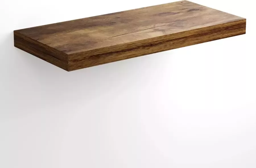 Casaria Wandplank Zwevend 50 cm 15kg Belastbaar Donker Eiken