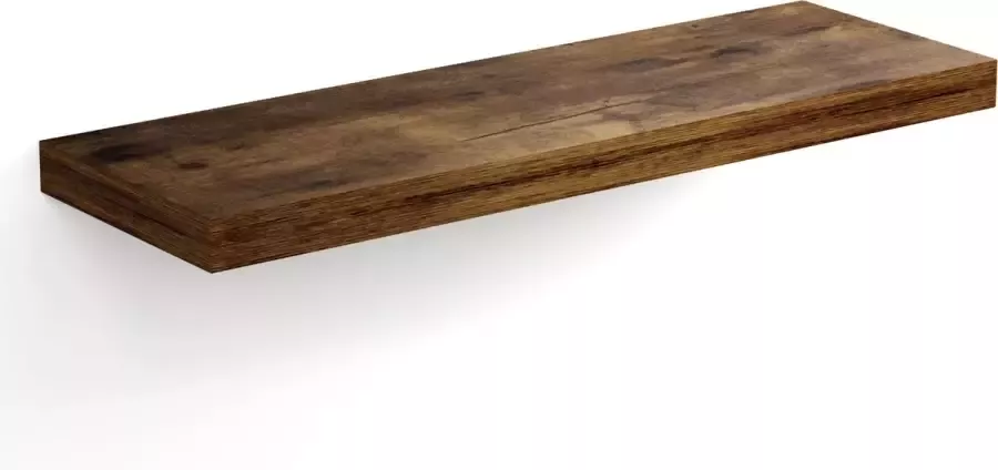 Casaria Wandplank Zwevend 70 cm 15kg Belastbaar Donker Eiken