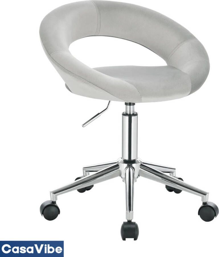 CasaVibe Salon Stoel Behandelstoel Kruk met wielen Werkstoel Kapper stoel Visagiestoel