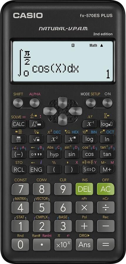 Casio FX-570ES PLUS-2 calculator Desktop Wetenschappelijke rekenmachine Zwart