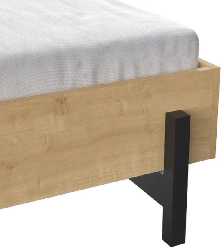 Habitat & Jardin Craft Tweepersoonsbed Hout 160 x 200 cm Bruin - Foto 2