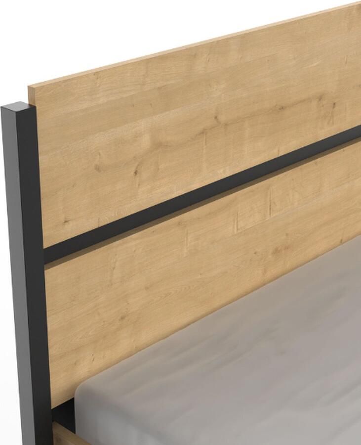 Habitat & Jardin Craft Tweepersoonsbed Hout 160 x 200 cm Bruin