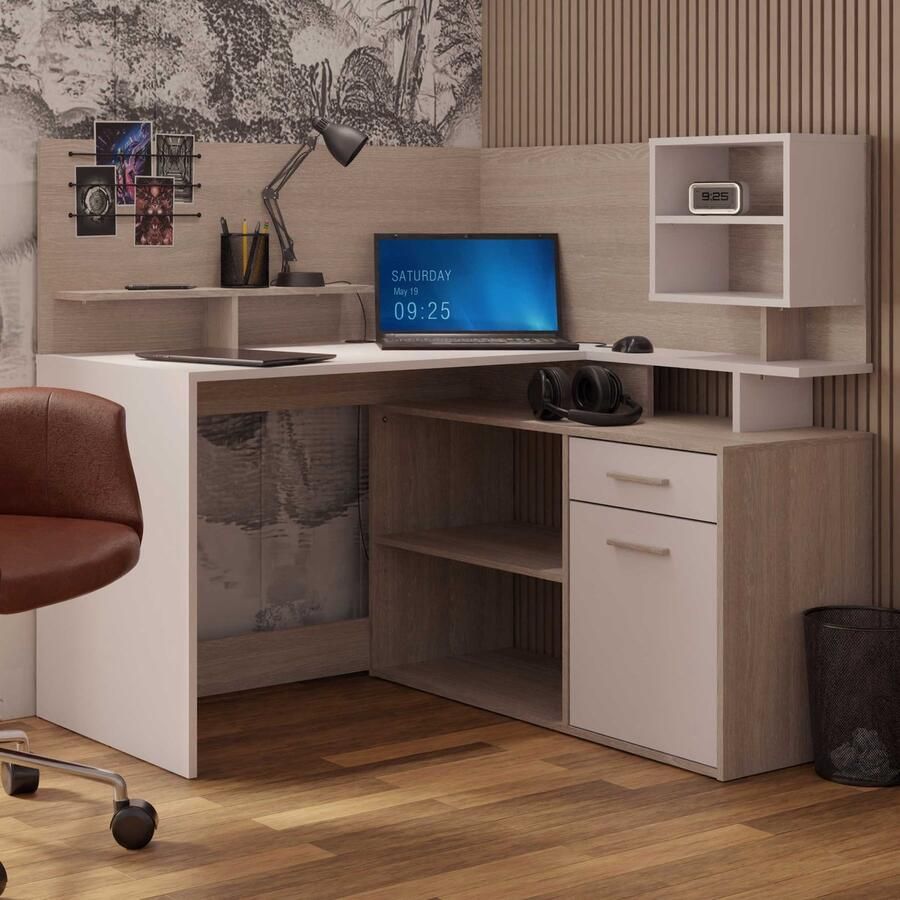 CBA Hoekbureau Malicia 121 5 x 116 2 x 119 6 cm Wit