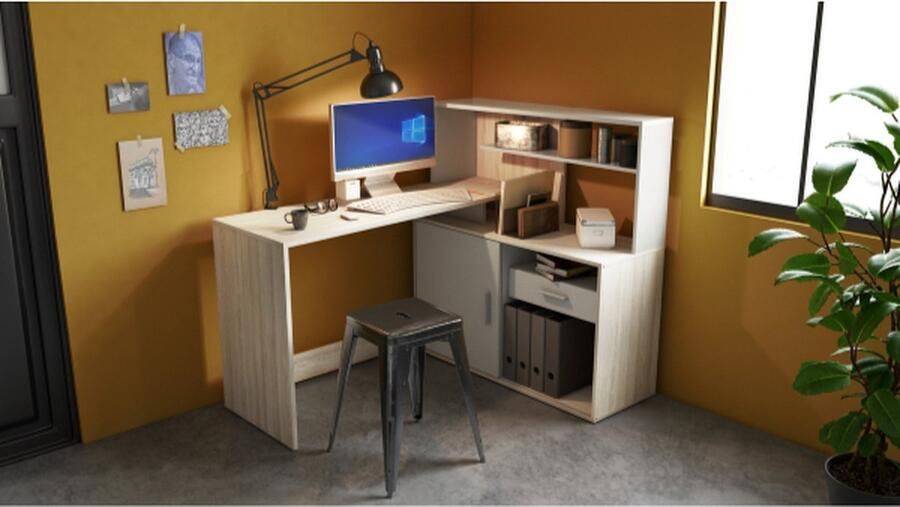 CBA Bureau 136 cm Wit