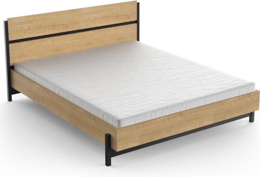 Habitat & Jardin Craft Tweepersoonsbed Hout 160 x 200 cm Bruin - Foto 3