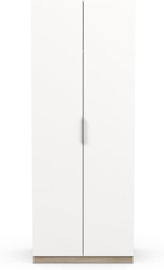 Demeyere GHOST kledingkast Kronberg eiken en mat wit decor 2 deuren L.79 4 x D.51 1 x H. 203 cm - Foto 4