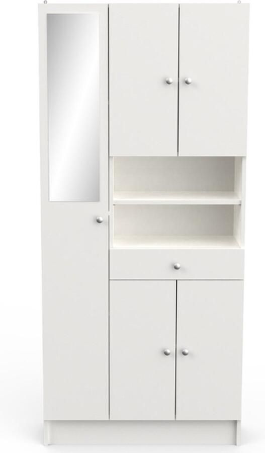 Leen Bakker Kast Imbattable wit 180x82x32 cm