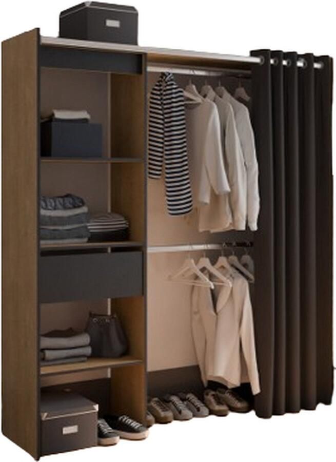 CBA Kleerkast Chicago 50x114x192 cm Bruin eik