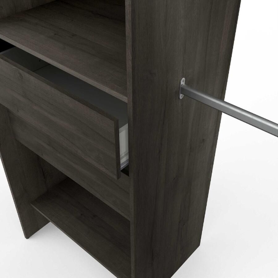 CBA Kleerkast Mimi 7 legplanken 3 lades en 2 kledingroedes-Waterford eik