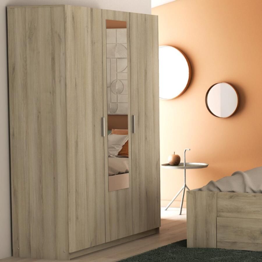 CBA Kleerkast Waylon 3 draaideuren 1 kledingroede en 4 legplanken-Kronberg eik Waterford eik - Foto 2