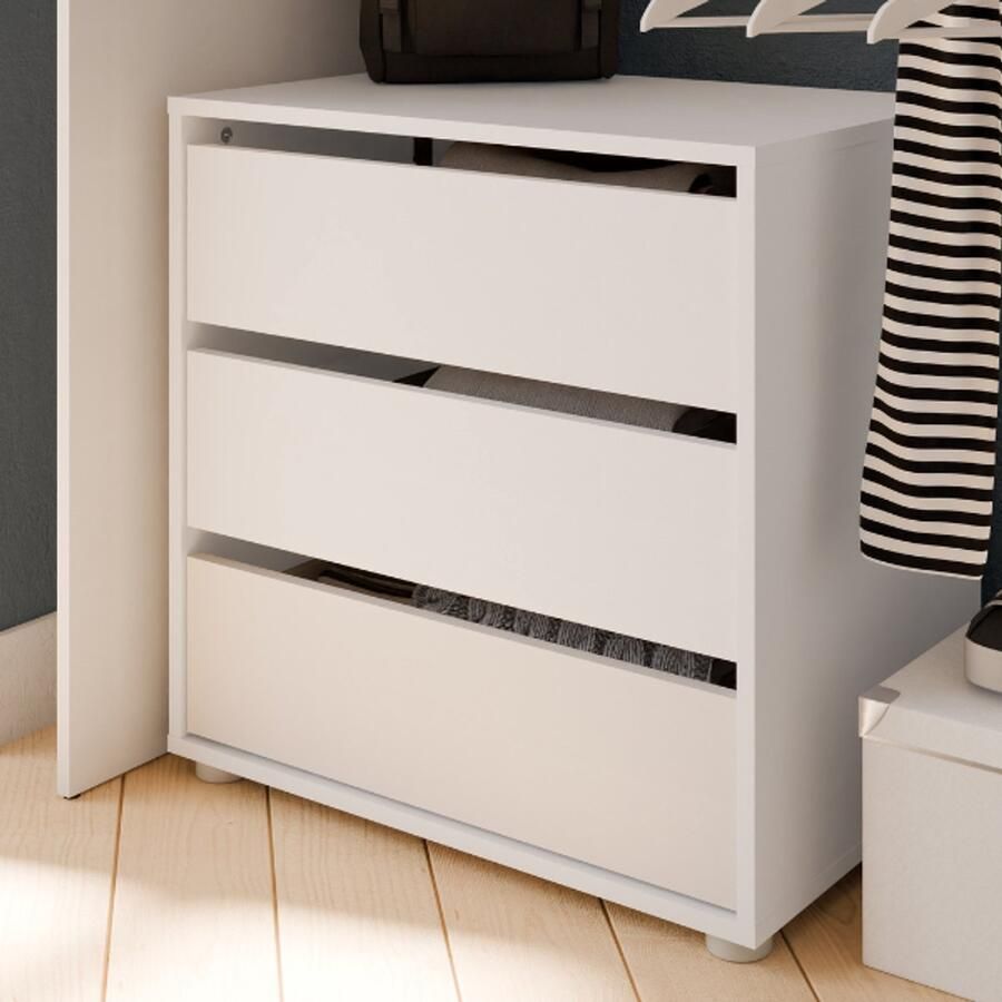 CBA Ladekast Blokty 60x40x58 10 cm Wit spaanplaat