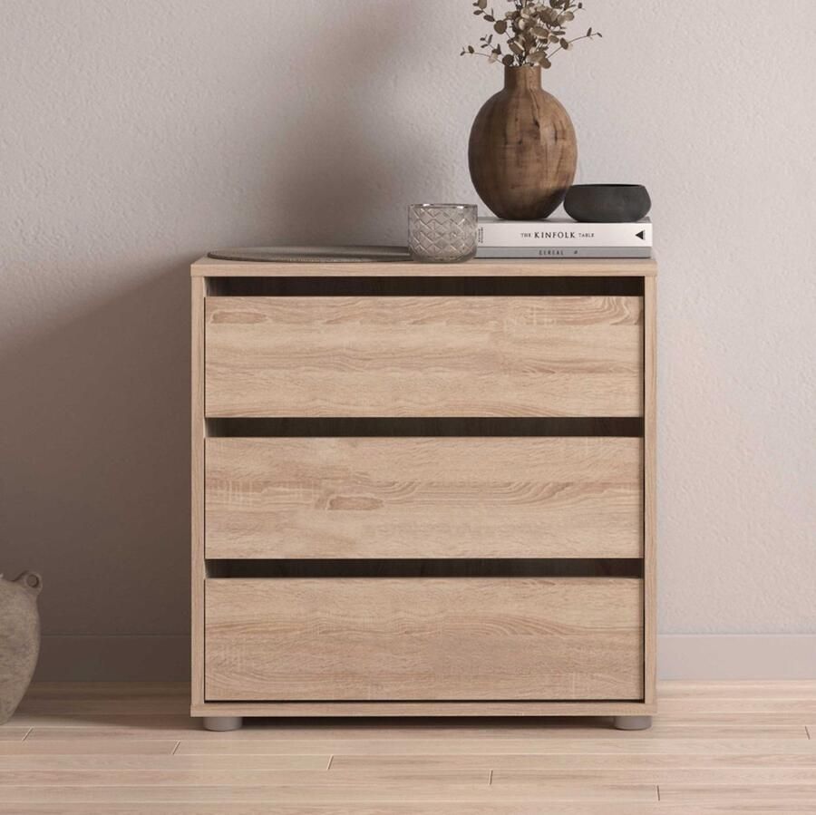 CBA Ladekast Blokty 60x40x58cm 3 lades eikdecor