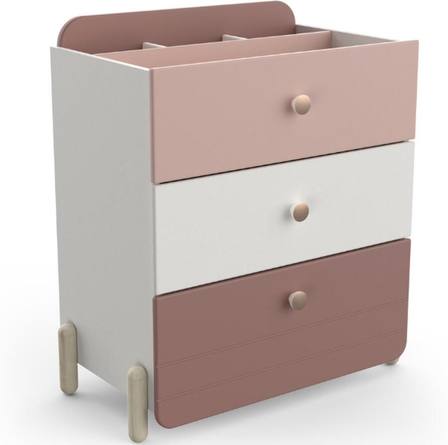 Demeyere GROUP Kast met laden en deuren Jade Lade met rolgeleiding ronde knoppen met rozegoudkleur-finish - Foto 3