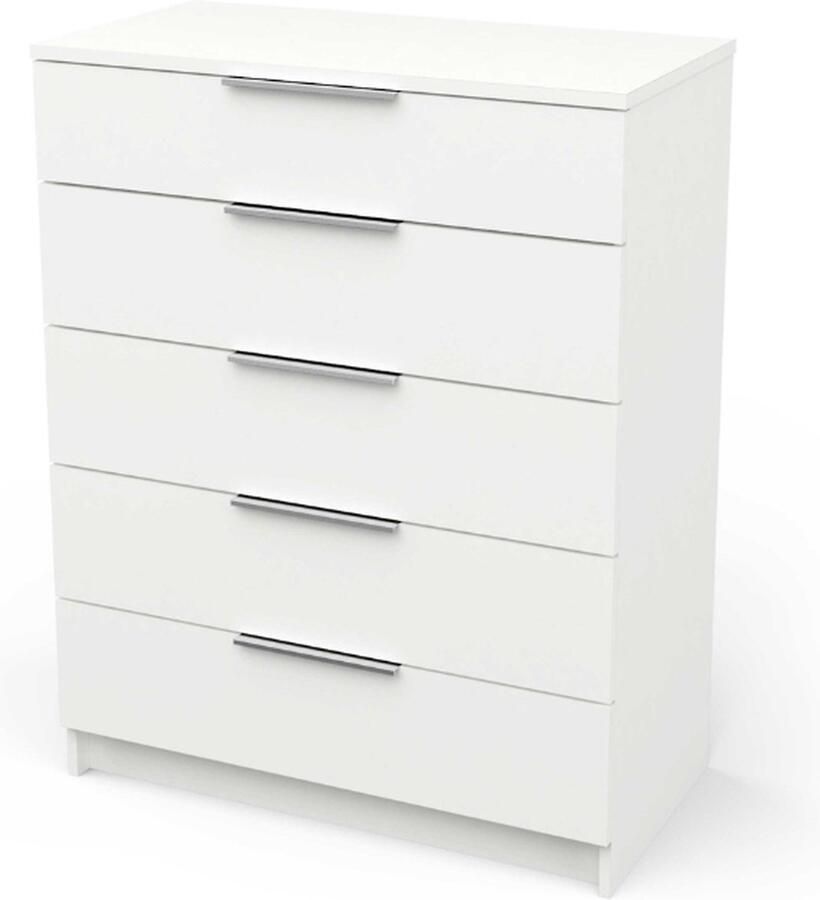 Leen Bakker Demeyere kast Spazio 5 lades wit 102 4x80x41 7 cm - Foto 3