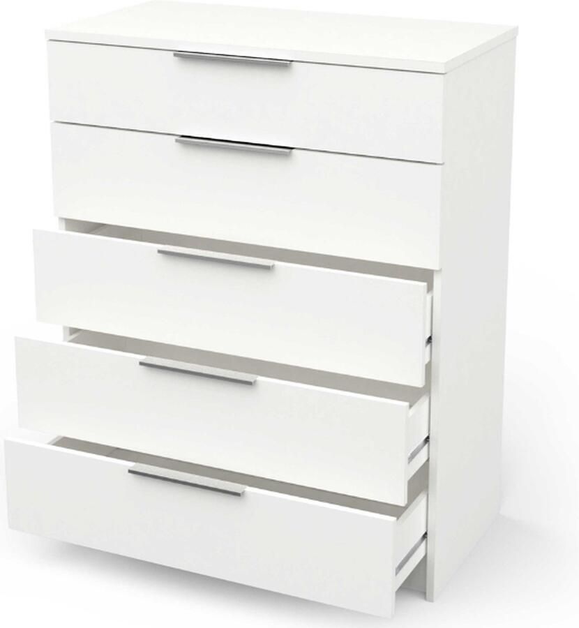 Leen Bakker Demeyere kast Spazio 5 lades wit 102 4x80x41 7 cm - Foto 2