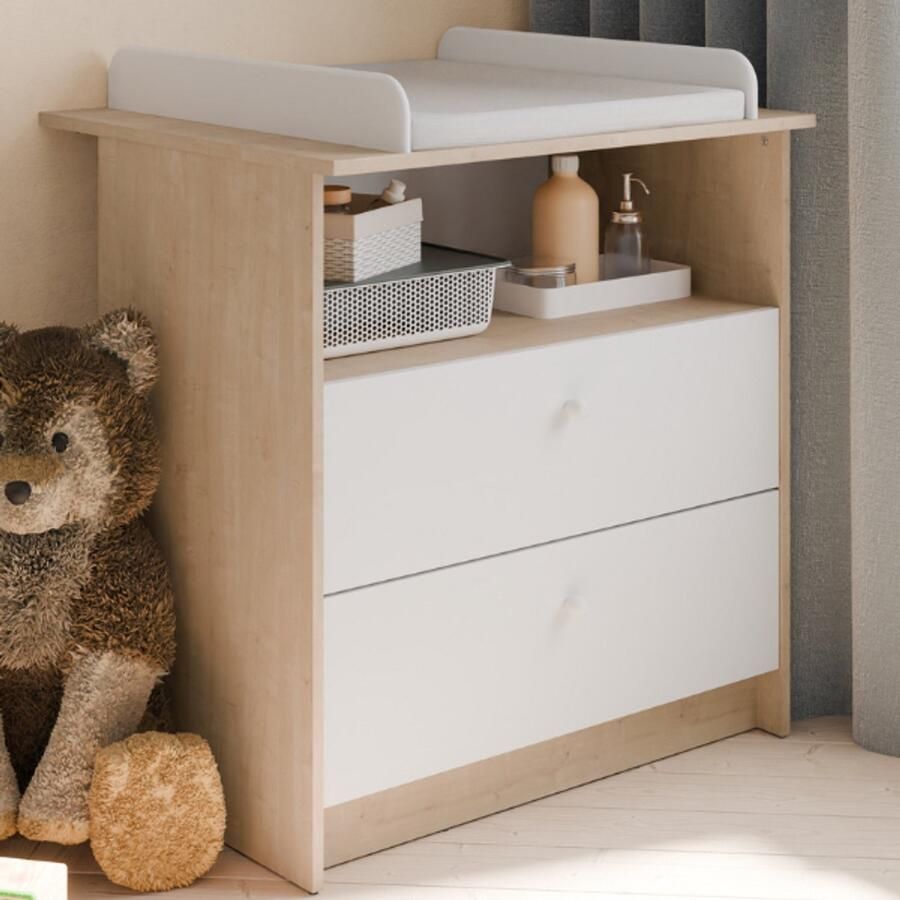 CBA Verzorgtafel Helicia 70x79 60x94x40 cm Lichtbruin spaanplaat