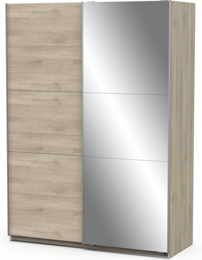 Demeyere GHOST kledingkast Kronberg eiken decor 2 schuifdeuren + spiegel L.148 x D.59 8 x H.203 cm - Foto 3