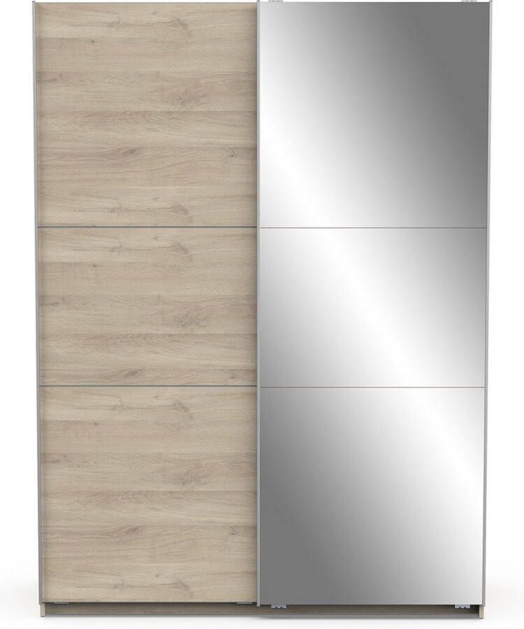 Demeyere GHOST kledingkast Kronberg eiken decor 2 schuifdeuren + spiegel L.148 x D.59 8 x H.203 cm - Foto 2