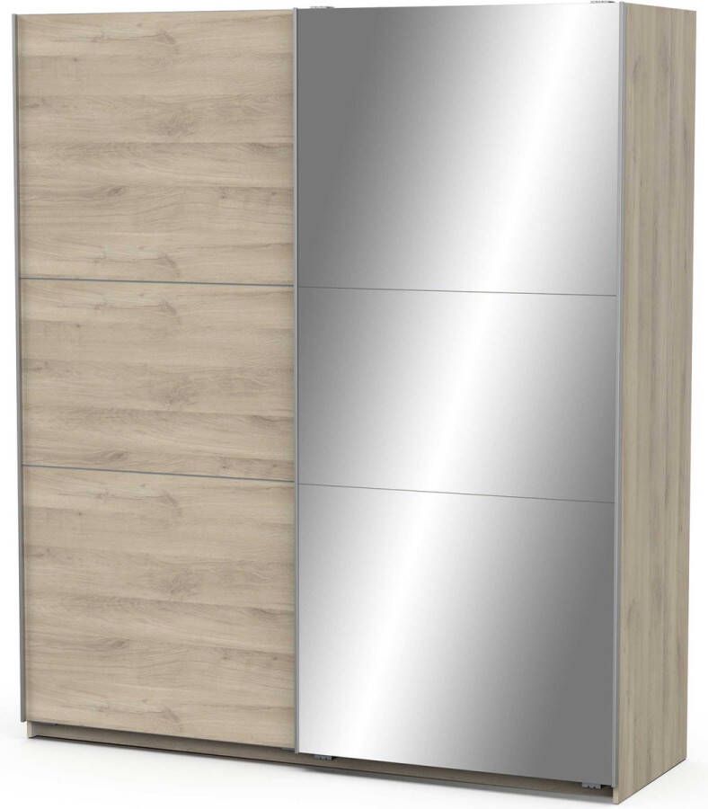 Demeyere GHOST kledingkast Kronberg eiken decor 2 schuifdeuren + spiegel L.178 1 x D.59 9 x H.203 cm - Foto 4