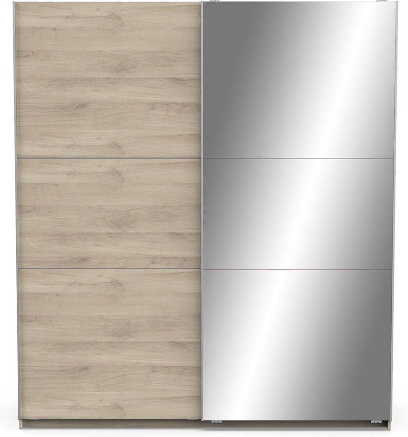 Demeyere GHOST kledingkast Kronberg eiken decor 2 schuifdeuren + spiegel L.178 1 x D.59 9 x H.203 cm - Foto 3