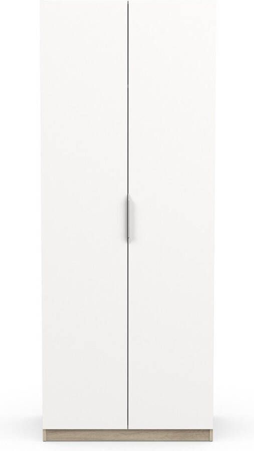 Demeyere GHOST kledingkast Kronberg eiken en mat wit decor 2 deuren L.79 4 x D.51 1 x H. 203 cm - Foto 2