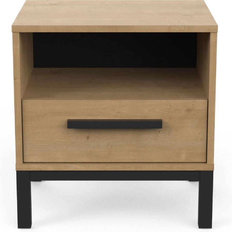 CALICOSY Nachtkastje Saïgon hout- en rietmotif - Foto 5