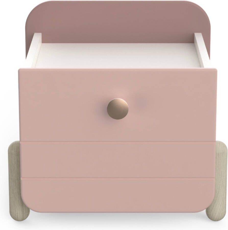 Demeyere GROUP Nachtkastje Janne Lade met rolgeleiding ronde knoppen met rozegoud-finish - Foto 7