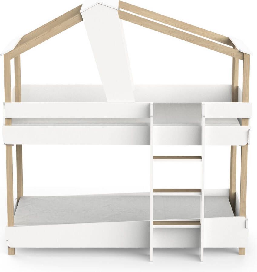 CBA Stapelbed Timber Boomhut lichtgrijs-beige