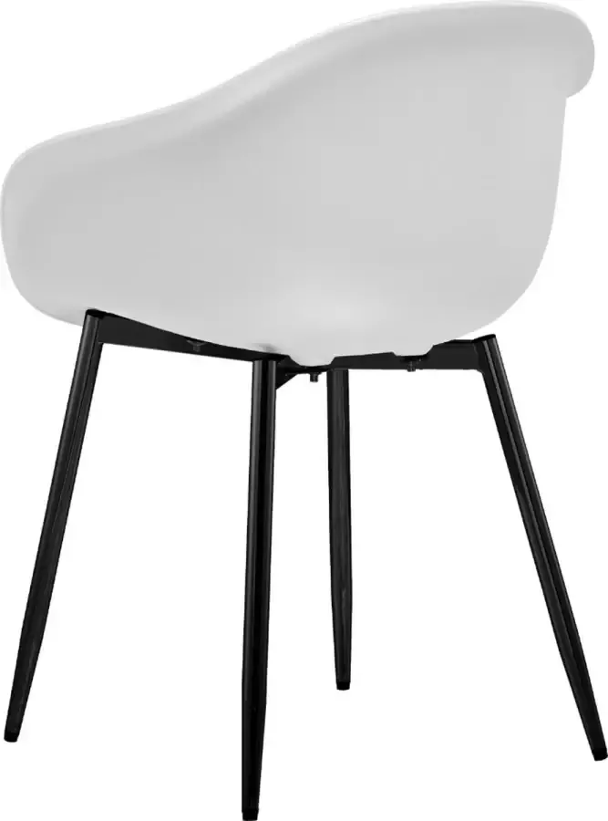 CD Furniture HEJ Chair Metal Wit met Zwart onderstel