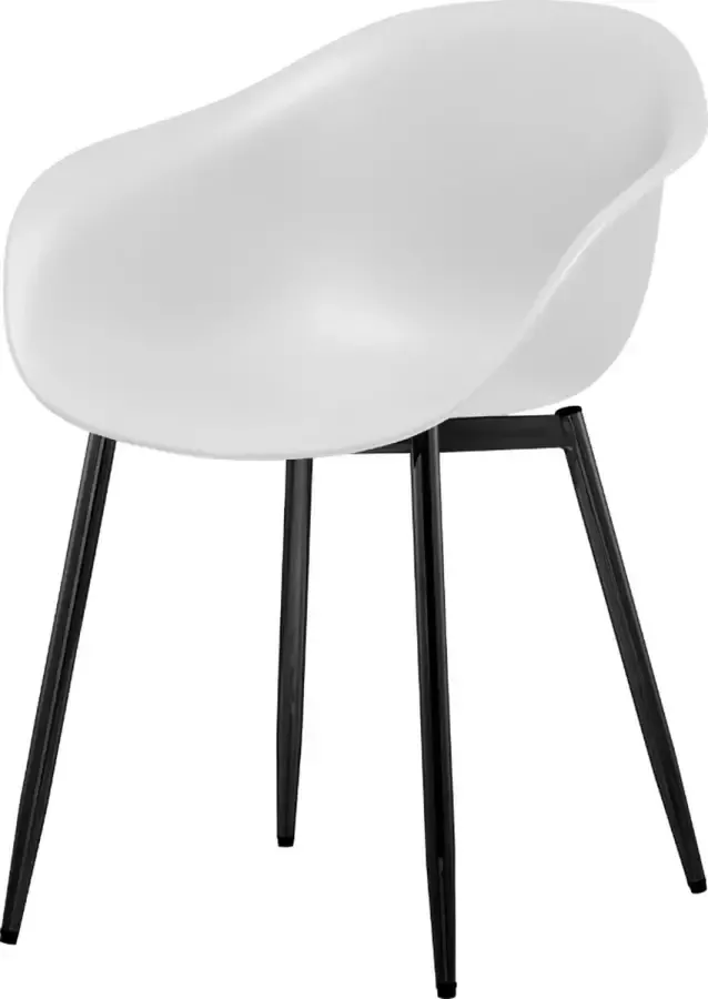 CD Furniture Kuipstoel HEJ Wit Zwart Onderstel Volume korting bij 4 st en 8 st of meer