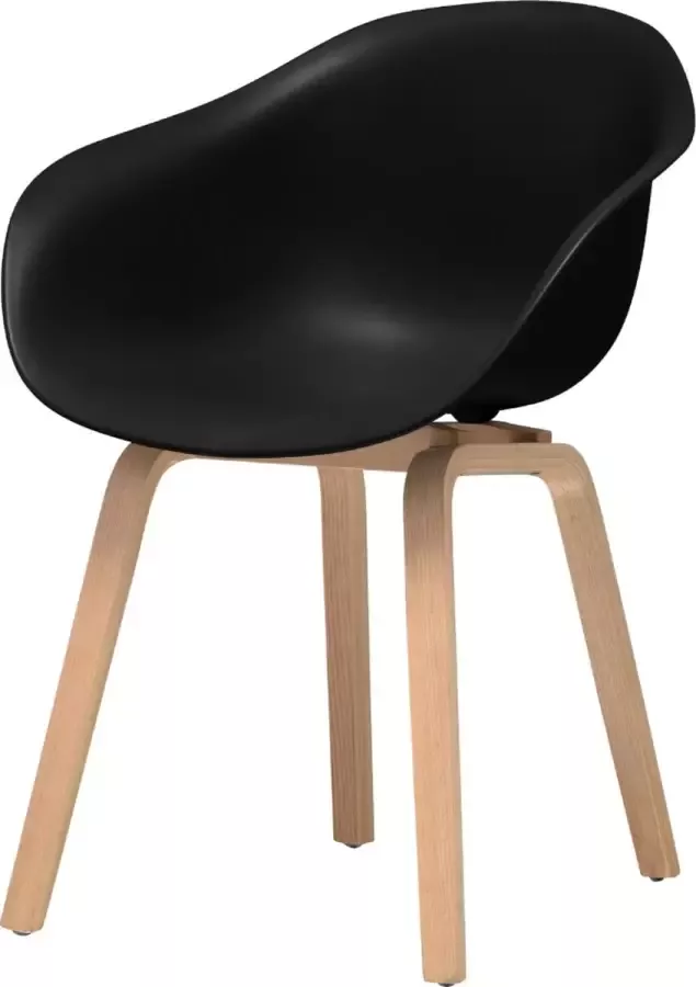 CD Furniture Zwarte Kuipstoel Hay Style Massief Houten Onderstel Met staffelkorting v.a. 55