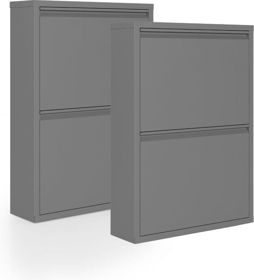 CEHA HOME Schoenenkast Bodi 2-vaks Clay Grey (set van 2) - Foto 2