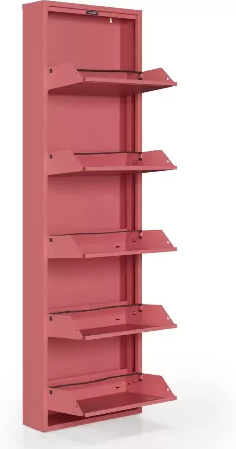 CEHA HOME Schoenenkast Bodi 5-vaks Flamingo Pink Metallic