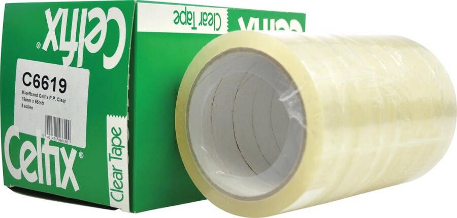 Celfix plakband PP formaat 19 mm x 66 m 1 stuks - Foto 2