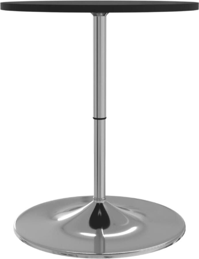 Cenocco Bartafel 60x60x90 cm bewerkt hout en verchroomd staal zwart - Foto 2