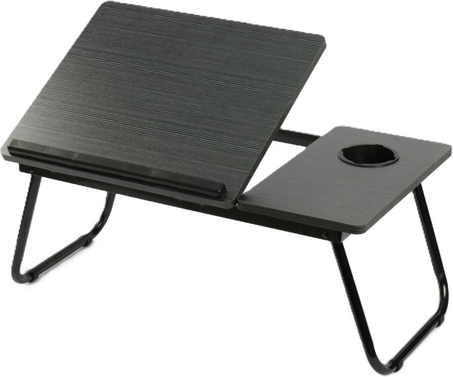 Ceruzo Bedtafel Verstelbaar – Zwart – Laptoptafel – Ontbijttafel –Gedeeld Blad MDF
