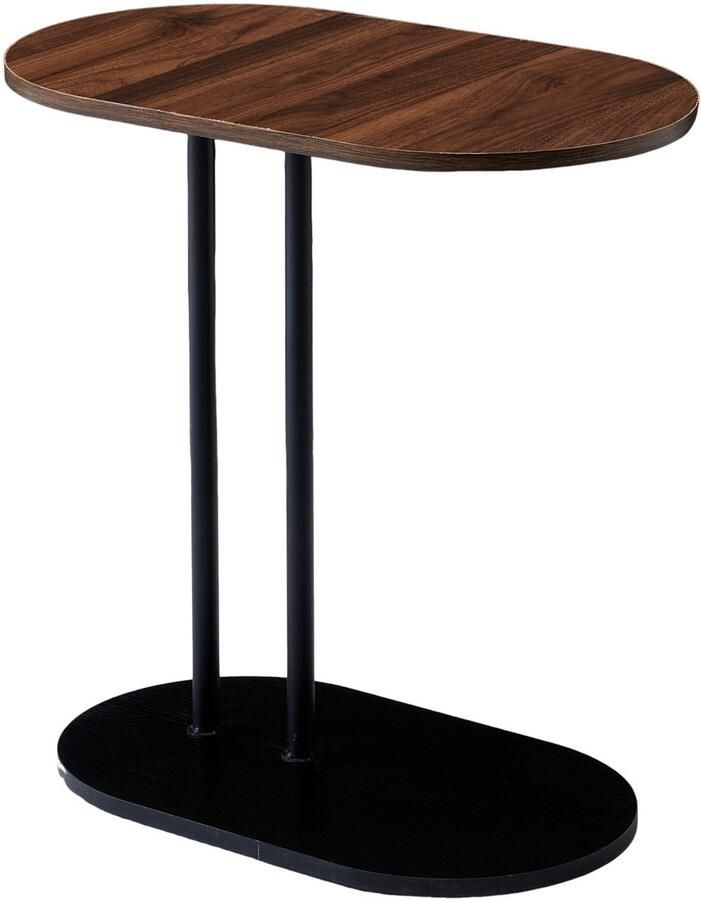 Ceruzo Bijzettafel – Bruin Zwart – 58x34xH60 cm – Stevig Metaal MDF – 4.15 kg