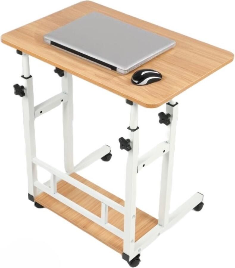 Ceruzo Laptoptafel Verrijdbare Bedtafel Verstelbare Hoogte Tafelblad 80x40 cm