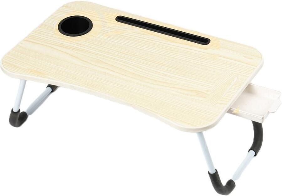 Ceruzo Opklapbare Laptoptafel Bedtafel 60x40 cm Licht Houtlook