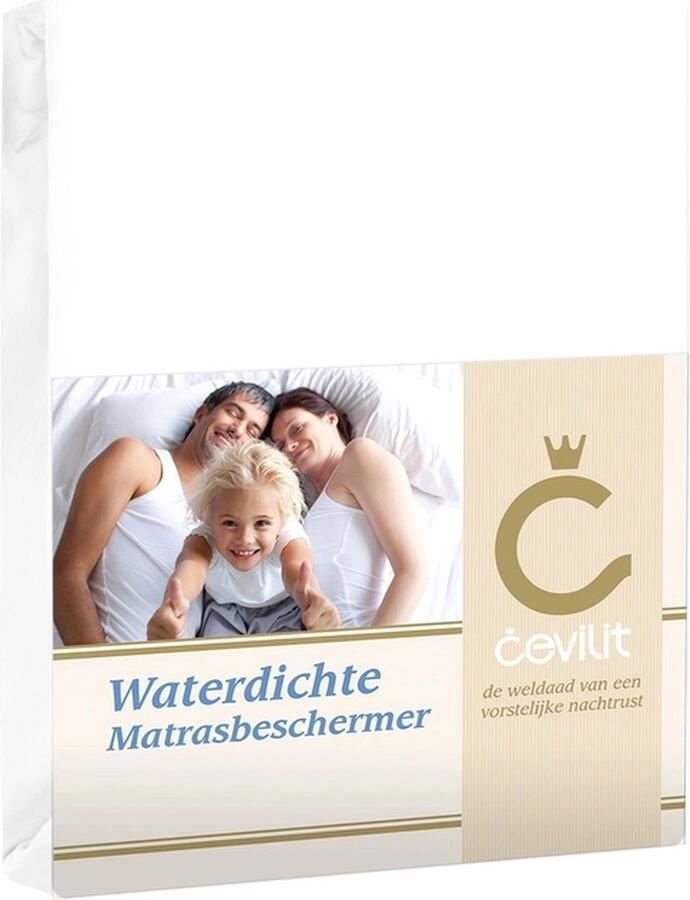 Cevilit – Molton Waterdichte Matrasbeschermer – Maat 120x190 200 Badstof + Polyester katoen Plateu model met elastiek op de hoeken – extra vocht opnemend vermogen – Verhoogd levensduur matras P100