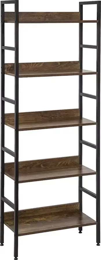 CGPN -Metalen Houten Plank Opbergplank Industrieel Boekenplank Staande Plank 60x27.5x160cm Vintage 0010ZWJ