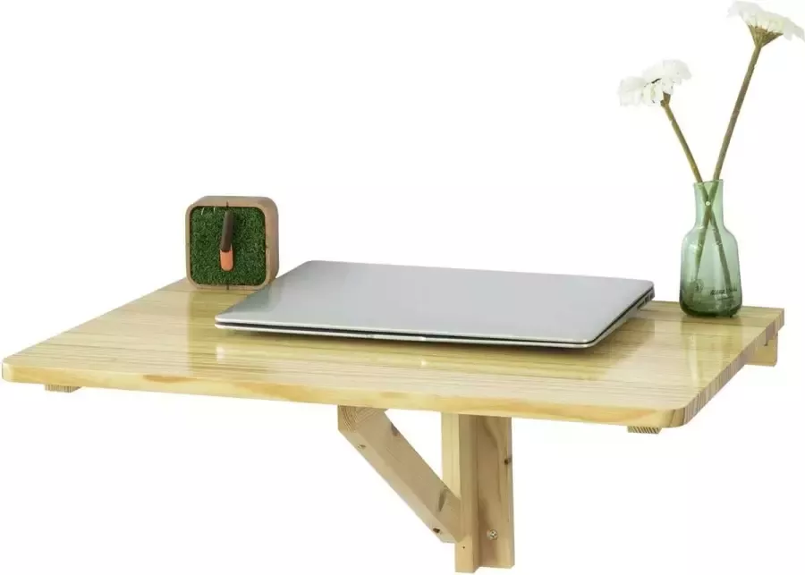 CGPN Wandklaptafel kindermeubels eettafel laptoptafel keukentafel bureau 60 x 40 cm naturel