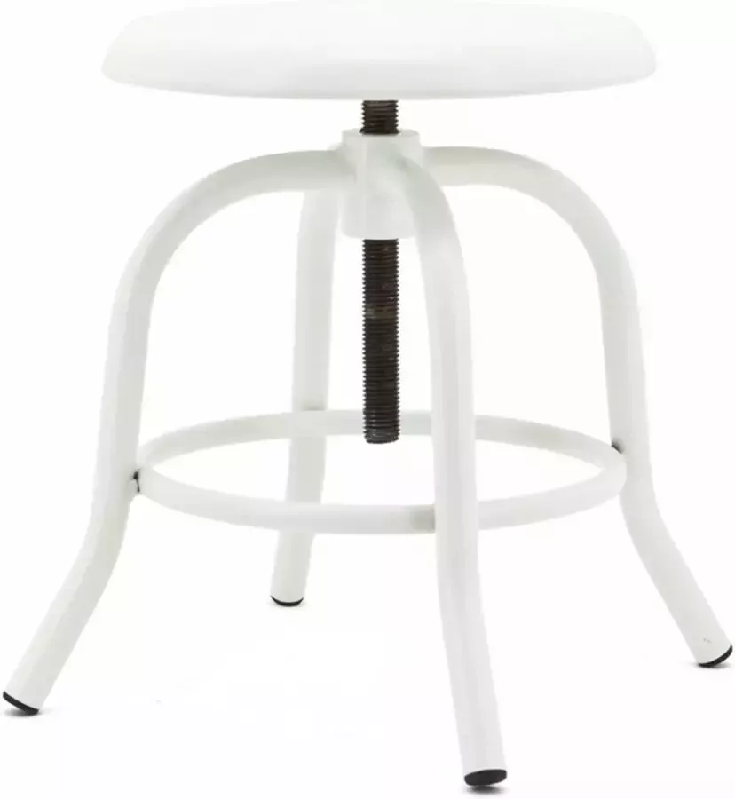 Chair Plaza Cupid white screw up kruk schroef kruk met schroef krukje By-Boo kruk wit